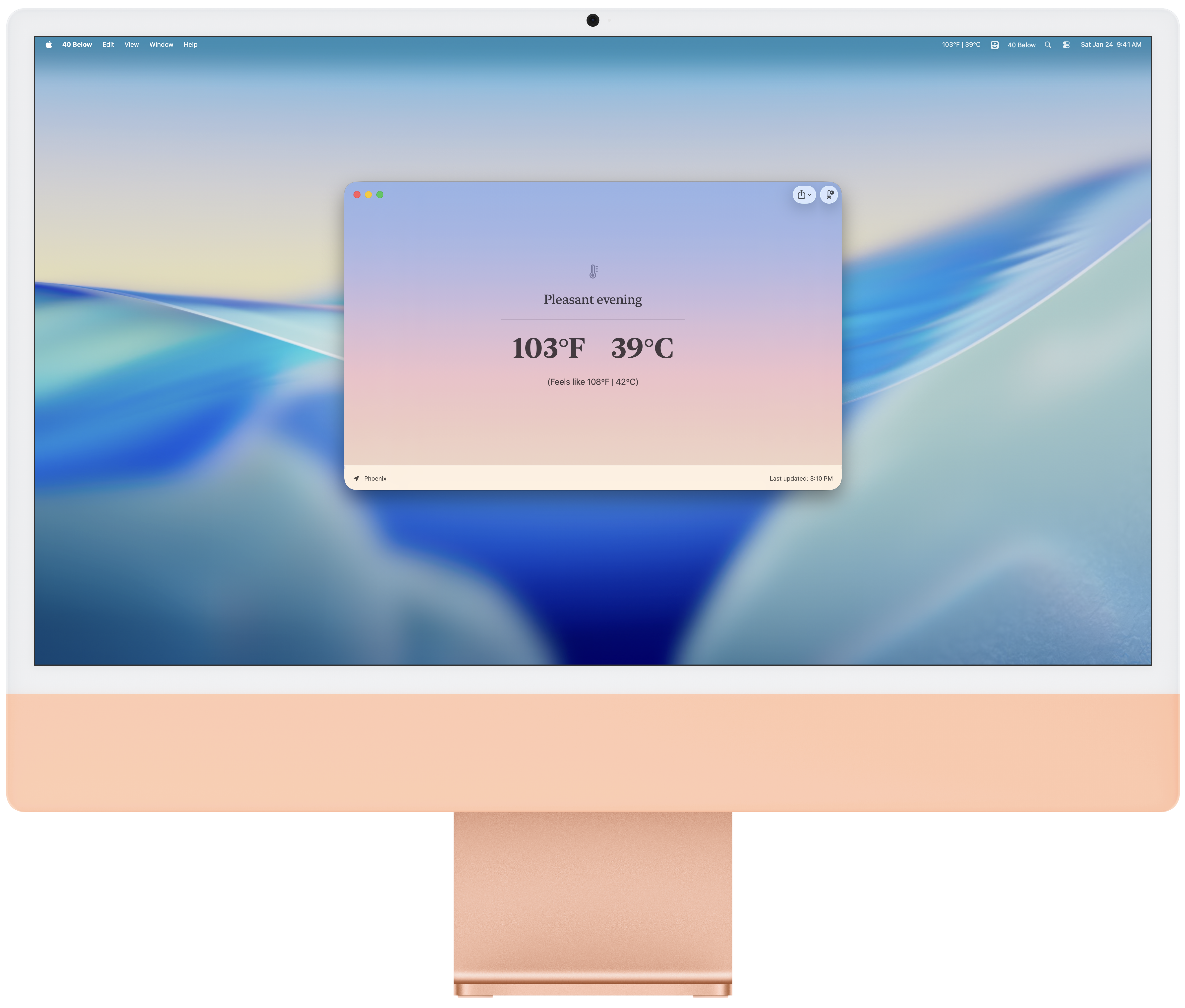 40 Below Mac product shot in orange